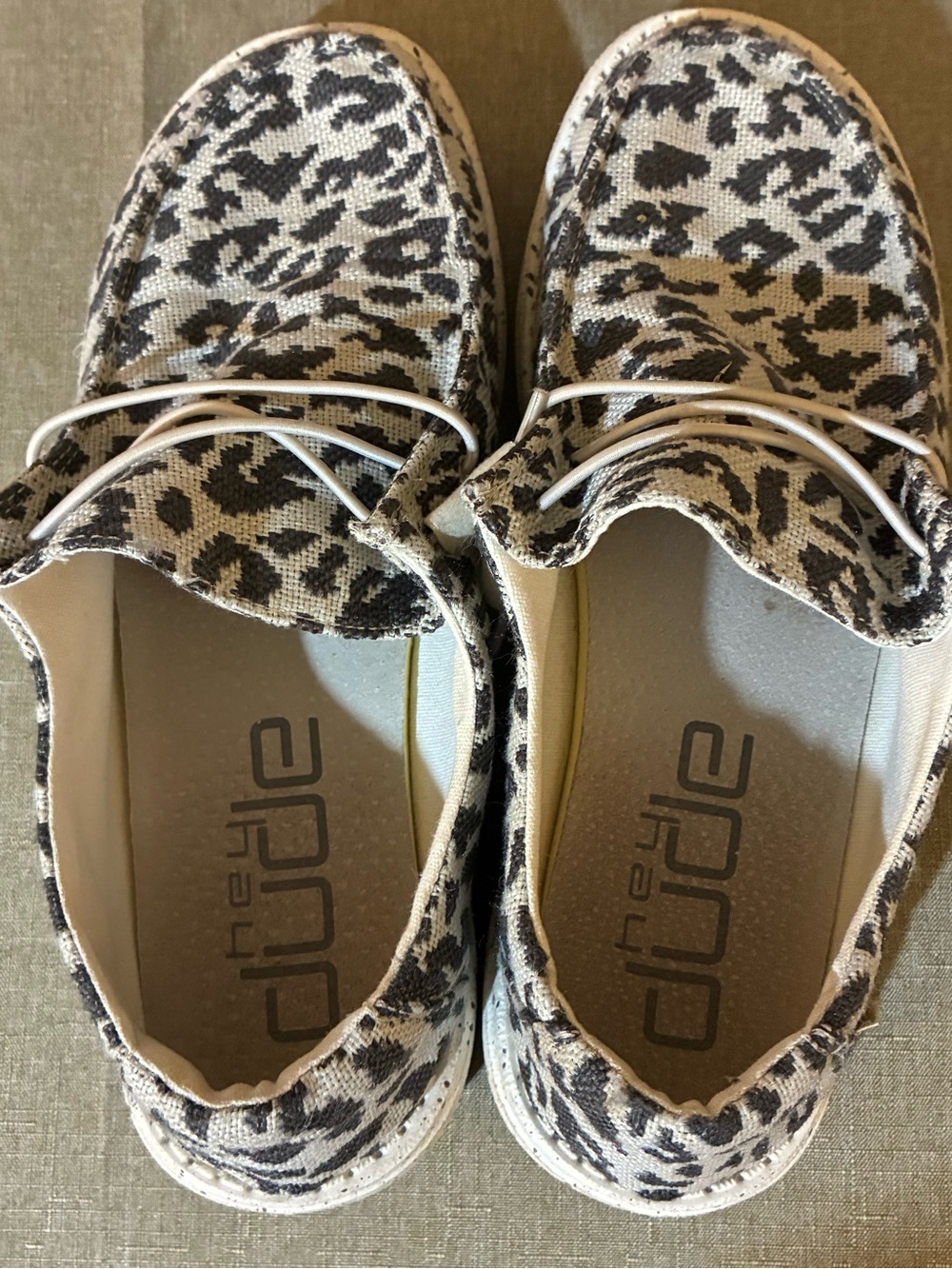 Hey Dude Wendy Woven Cheetah Grey Black Slip-On Sneakers Leopard Print Comfort 8 - Picture 6 of 8